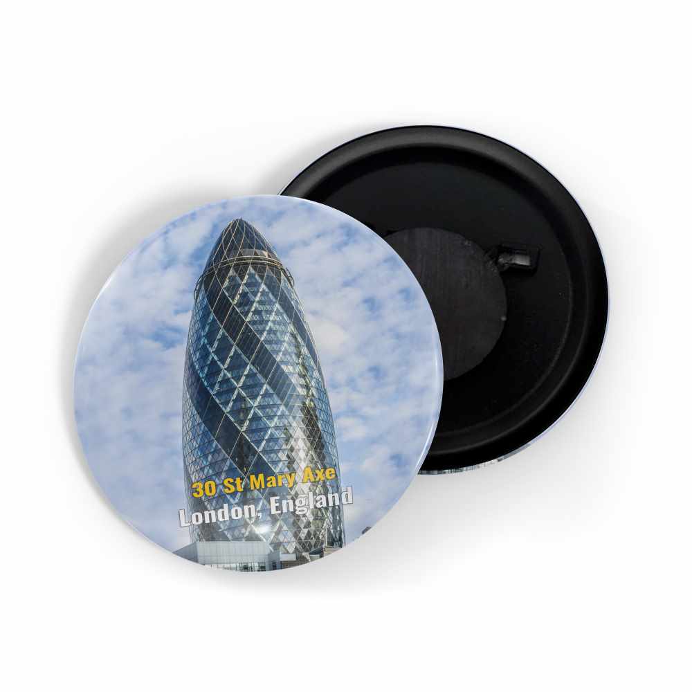 dhcrafts Fridge Magnet Multicolor Famous Tourist Place 30 St Mary Axe London, England Glossy Finish Design Pack of 1